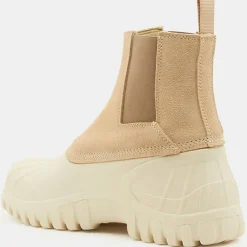 Hot Diemme Chelsea Boots en Velours de Cuir Balbi beiges