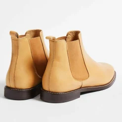 Discount Klom Chelsea Boots Jules en Cuir grainé cognac