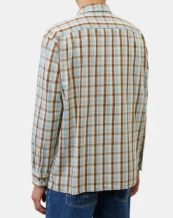 Best Marc O'Polo Chemise 100% Coton Bio Relaxed Fit à carreaux bleu/marron