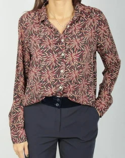 Femme Lauren Vidal Chemise en Soie mélangée Soan imprimée étoile rouge/noir