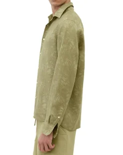 Homme Marc O'Polo Chemise 100% Lin manches longues Sf kaki clair