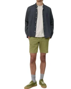 Homme Marc O'Polo Chemise 100% Lin manches longues Mao Sf bleu marine