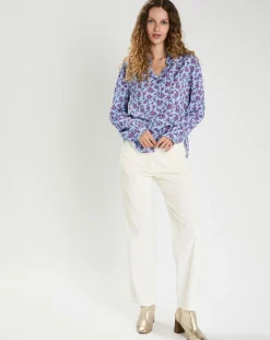 Femme The Korner Chemise Paola bleue