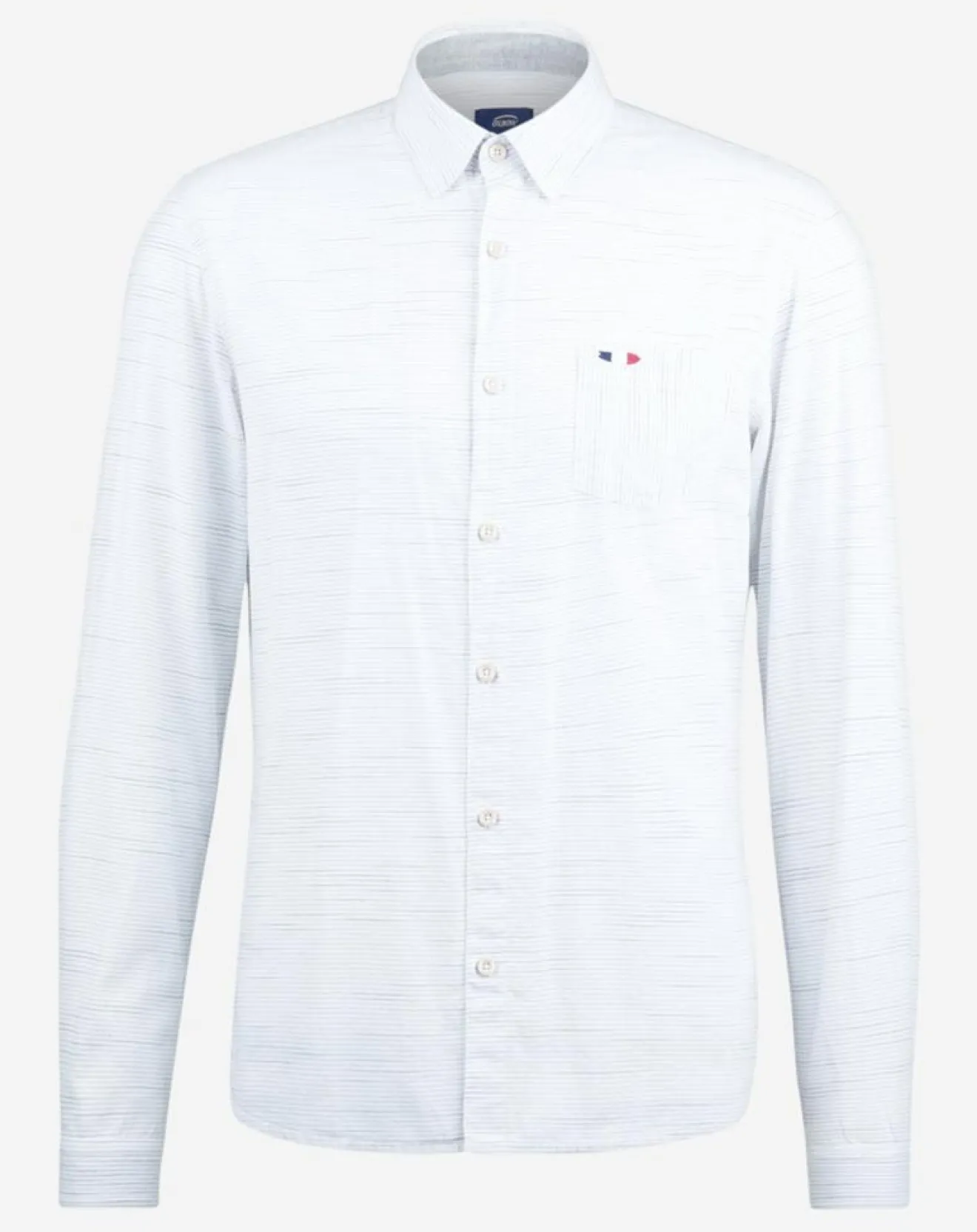 Sale Oxbow Chemise ajustée Crena à fines rayures écru/noir