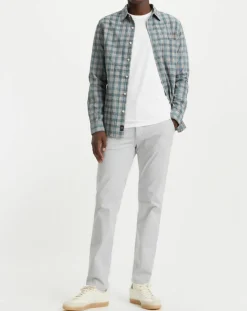 Homme Dockers Chemise Alpha Icon Slim Fit à carreaux bleu/gris