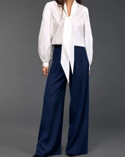 Femme Lauren Vidal Chemise Azami rayée blanche