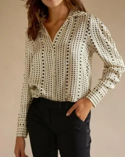 New Belair Chemise Babou imprimée écrue