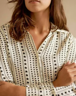 New Belair Chemise Babou imprimée écrue