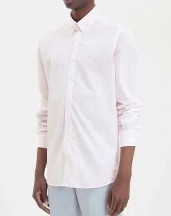 Homme Hackett London Chemise baton large à rayures rose/blanc
