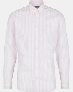 Homme Hackett London Chemise baton large à rayures rose/blanc