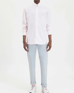 Homme Hackett London Chemise baton large à rayures rose/blanc