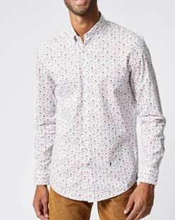 Hot Pepe Jeans Chemise Berkeley imprimé fleurs blanche