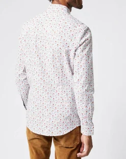 Hot Pepe Jeans Chemise Berkeley imprimé fleurs blanche