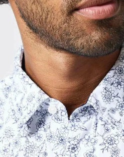 Hot Pepe Jeans Chemise Birdland Imprimé Fleurs blanche