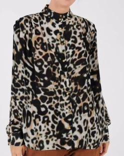 Femme Swildens Chemise Caetano beige/kaki/noir