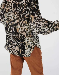 Femme Swildens Chemise Caetano beige/kaki/noir