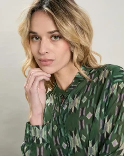 Femme Hartford Chemise Camu verte