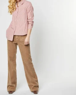 Hot Karl Marc John Chemise Candeur à rayures terracotta