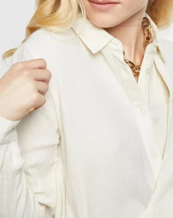 Femme Karl Marc John Chemise Capitaine en Gaze de Coton crème