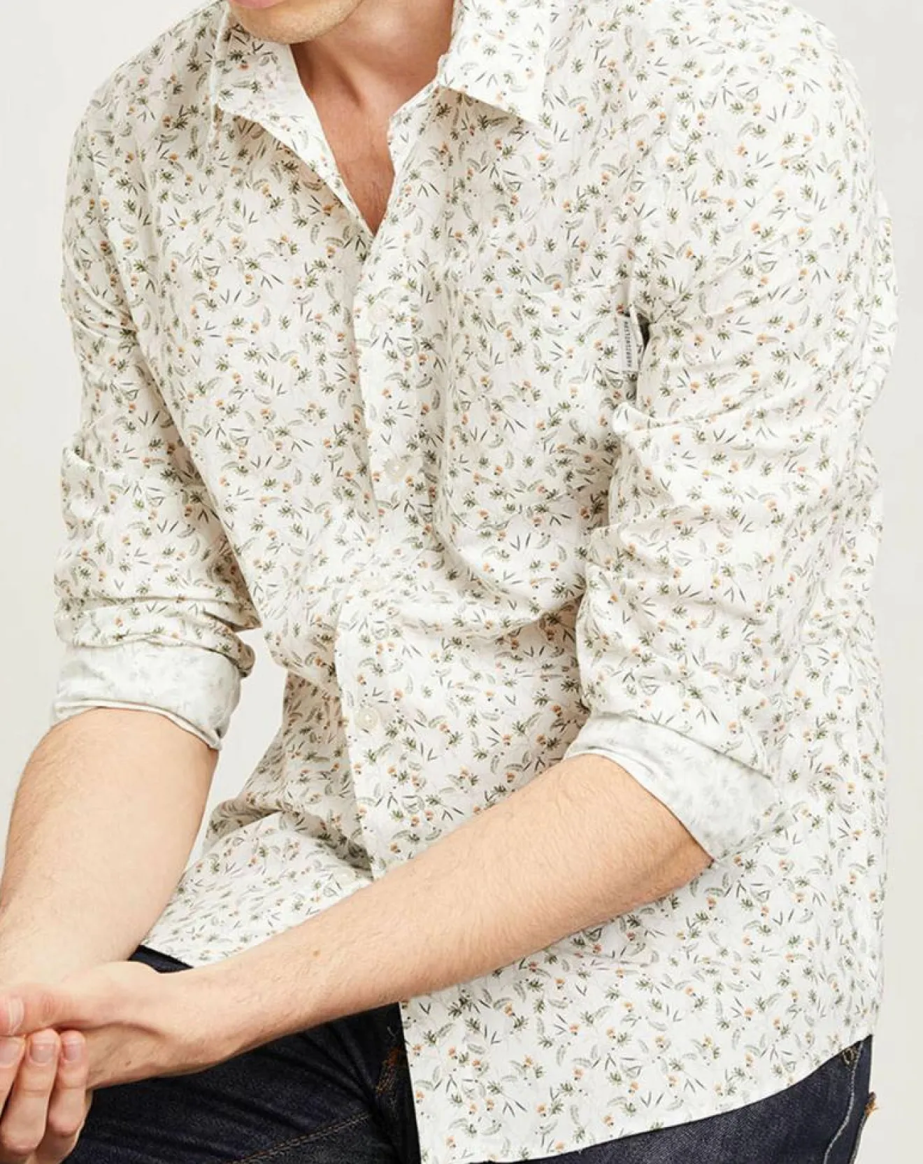 Homme Harris Wilson Chemise casual en Popeline Nala imprimée blanc/multicolore