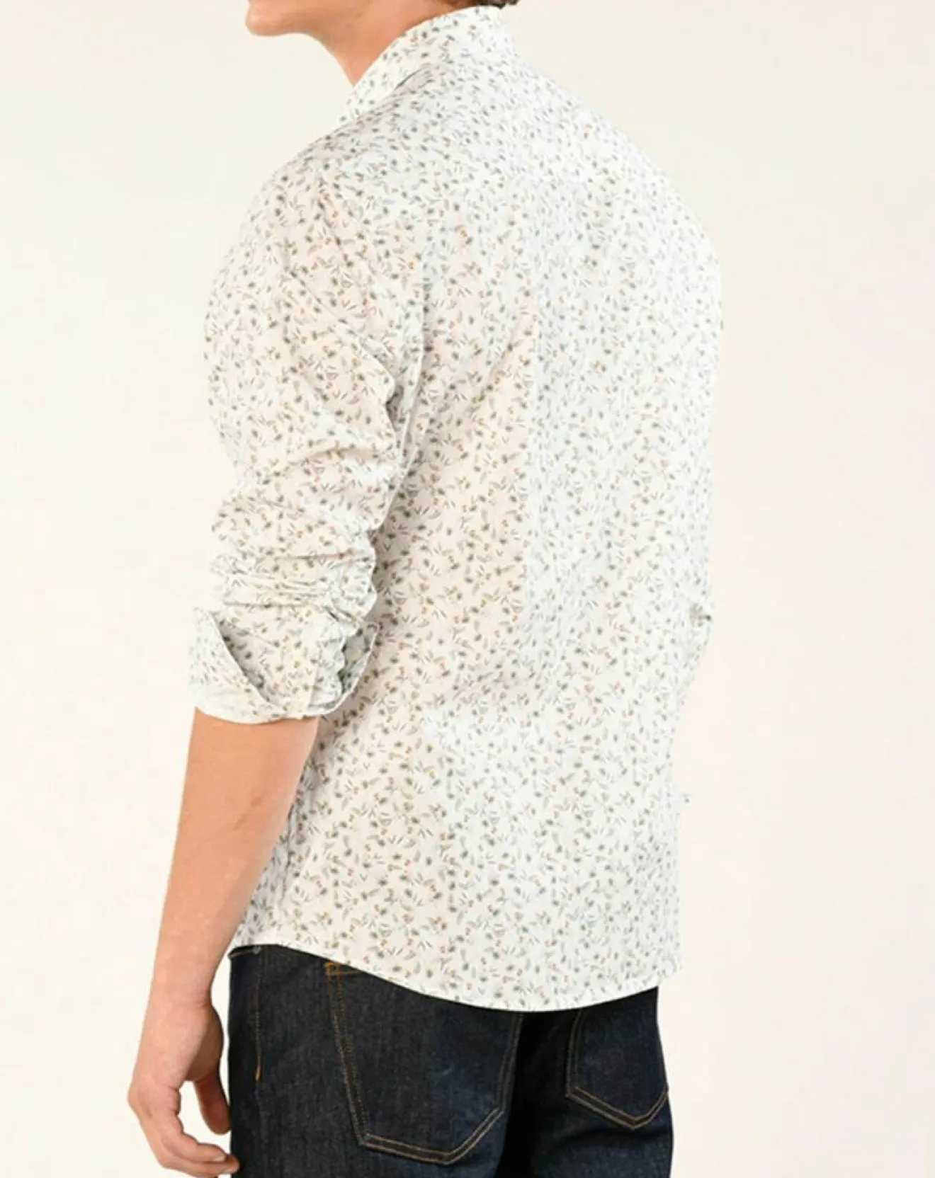 Homme Harris Wilson Chemise casual en Popeline Nala imprimée blanc/multicolore