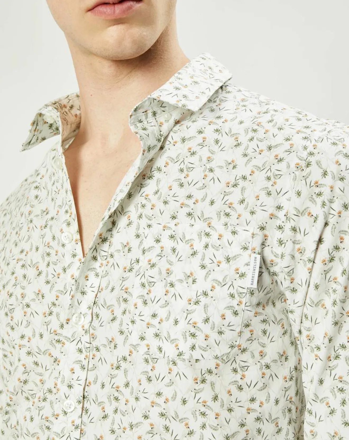 Homme Harris Wilson Chemise casual en Popeline Nala imprimée blanc/multicolore