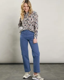 Clearance Hartford Chemise Charlot imprimée bleue