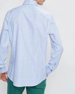 Hot Hackett London Chemise Chiy Moyen 3D à carreaux bleue
