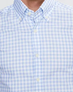 Hot Hackett London Chemise Chiy Moyen 3D à carreaux bleue