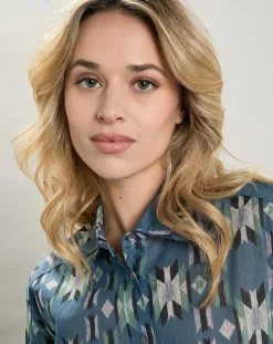 Femme Hartford Chemise Cinema imprimée bleue