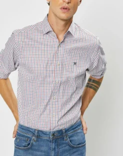 Homme Hackett London Chemise Classic Fit à carreaux blanc/rouge/bleu