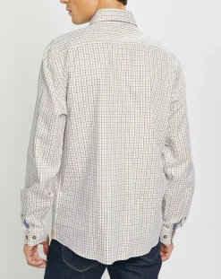 Homme Hackett London Chemise Classic Fit à carreaux beige/vert/rouge