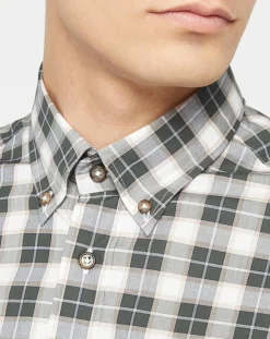 Discount Hackett London Chemise Classic Fit à carreaux blanc/vert