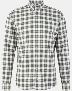 Discount Hackett London Chemise Classic Fit à carreaux blanc/vert