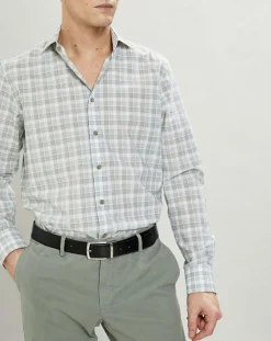 Homme Hackett London Chemise Classic Fit imprimée vert kaki