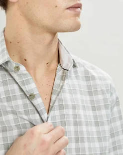 Homme Hackett London Chemise Classic Fit imprimée vert kaki