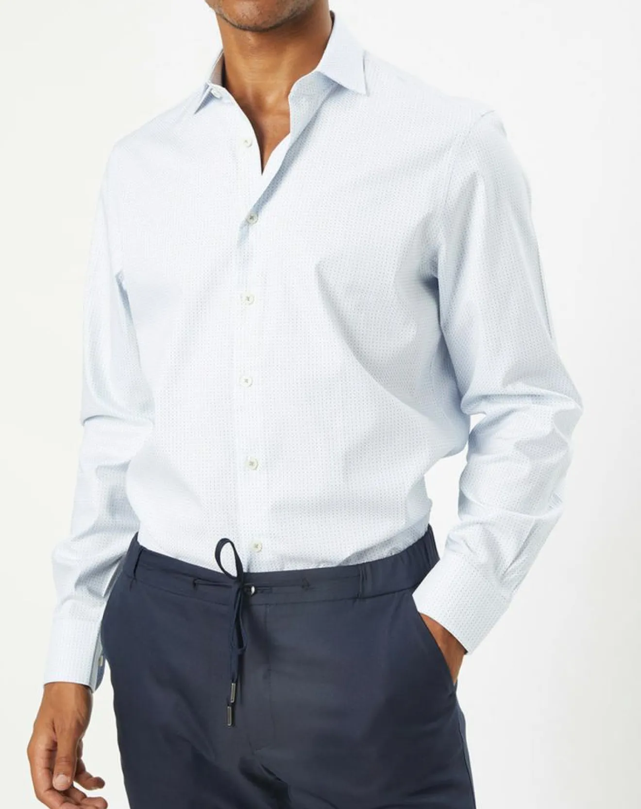 Homme Hackett London Chemise Classic Fit Jacquard imprimée bleu/blanc