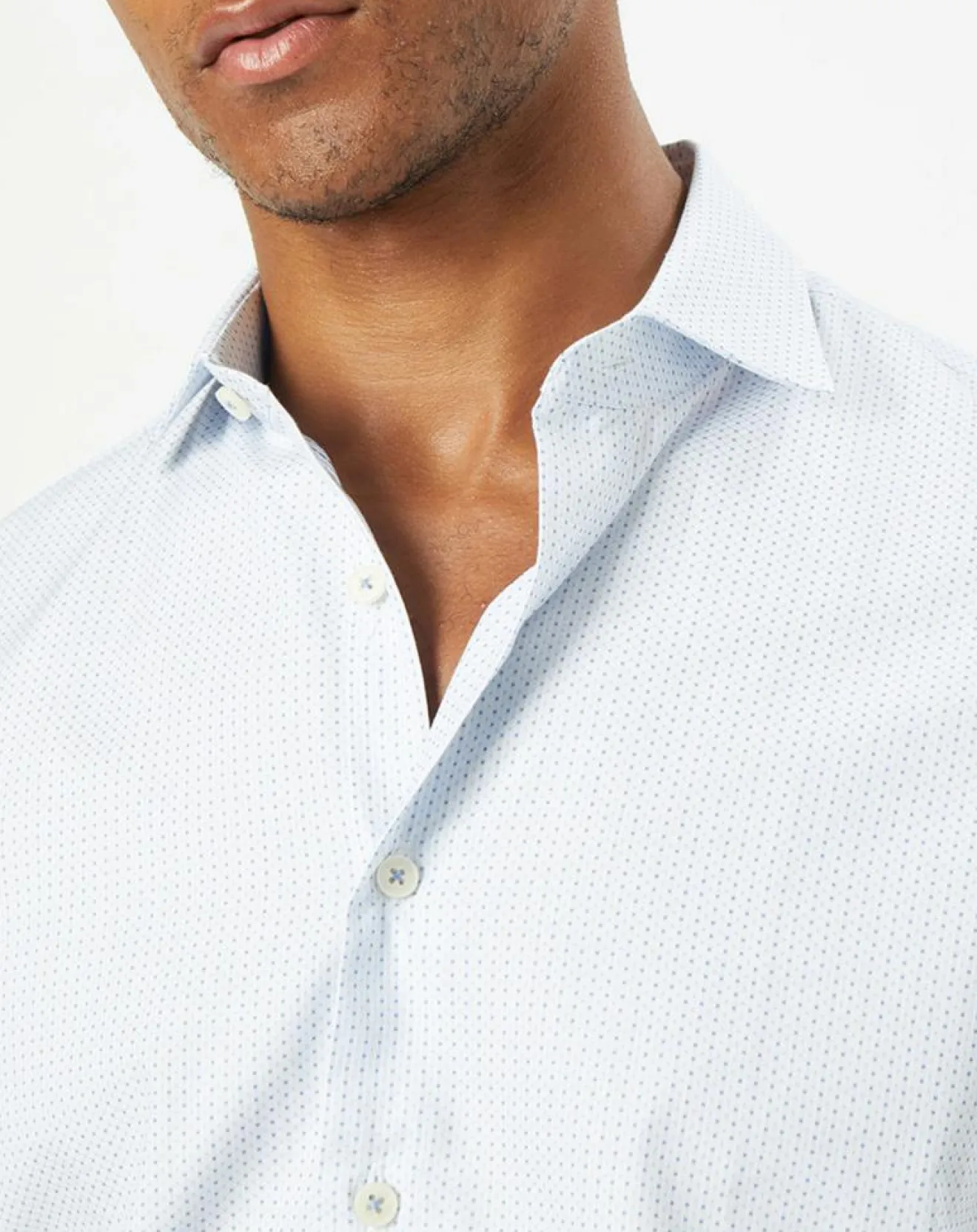 Homme Hackett London Chemise Classic Fit Jacquard imprimée bleu/blanc