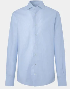 Homme Hackett London Chemise Classic Fit Jacquard imprimée bleu/blanc