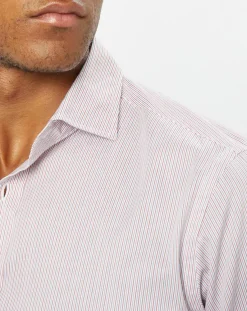 Homme Hackett London Chemise Classic Fit rayée rouge/bleu