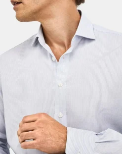 Sale Hackett London Chemise Classic Fit rayée bleu ciel