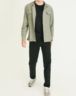 Clearance Dockers Chemise classique LS Camp kaki clair/gris