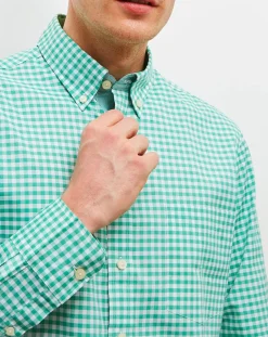Hackett London Chemise classique vert/blanc