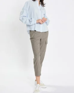 Online Marc O'Polo Chemise Col Mao Poche bleu clair