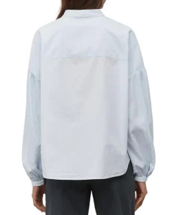 Online Marc O'Polo Chemise Col Mao Poche bleu clair