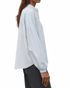 Online Marc O'Polo Chemise Col Mao Poche bleu clair