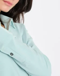 Femme Marc O'Polo Chemise col polo bleu clair