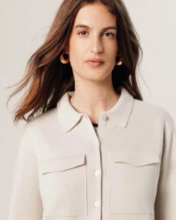 Femme Rodier Chemise Concepcion poches poitrine blanc écru