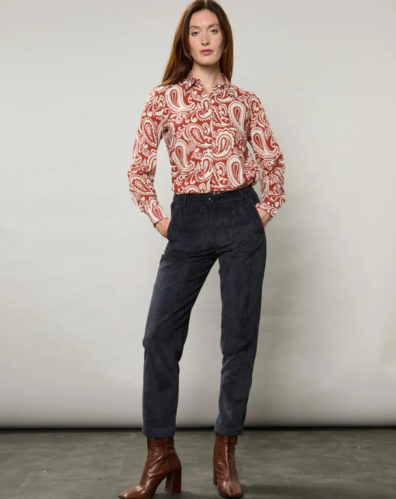 Best Hartford Chemise Coraz imprimée orange sombre