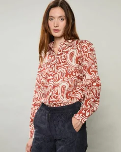 Best Hartford Chemise Coraz imprimée orange sombre